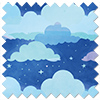 Cloudy Cosmos, Calm Blues - Twist&Fit Roman Blind